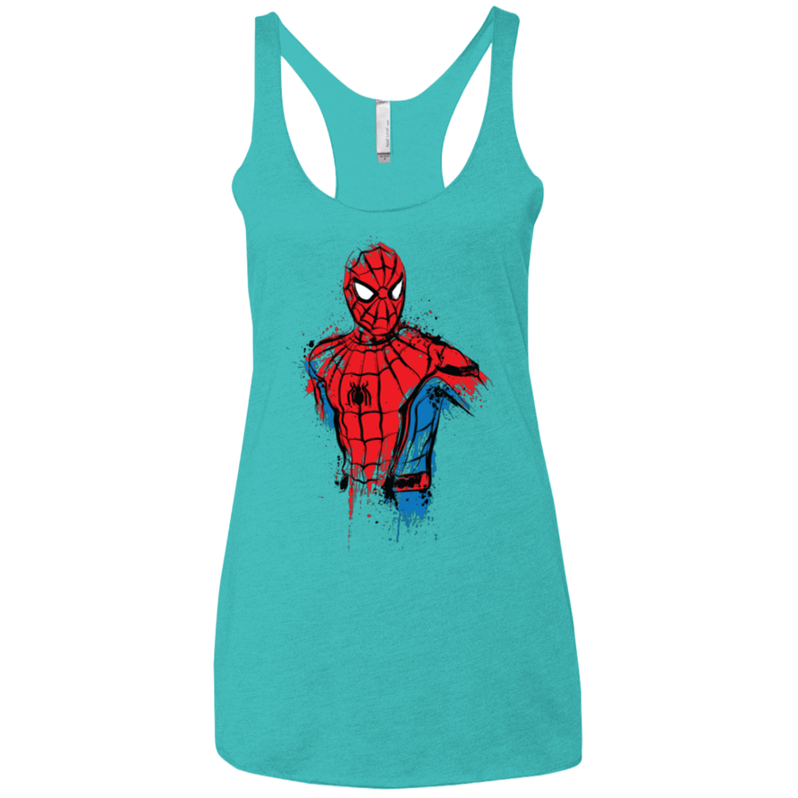 T-Shirts Tahiti Blue / X-Small Spiderman- Friendly Neighborhood Women's Triblend Racerback Tank