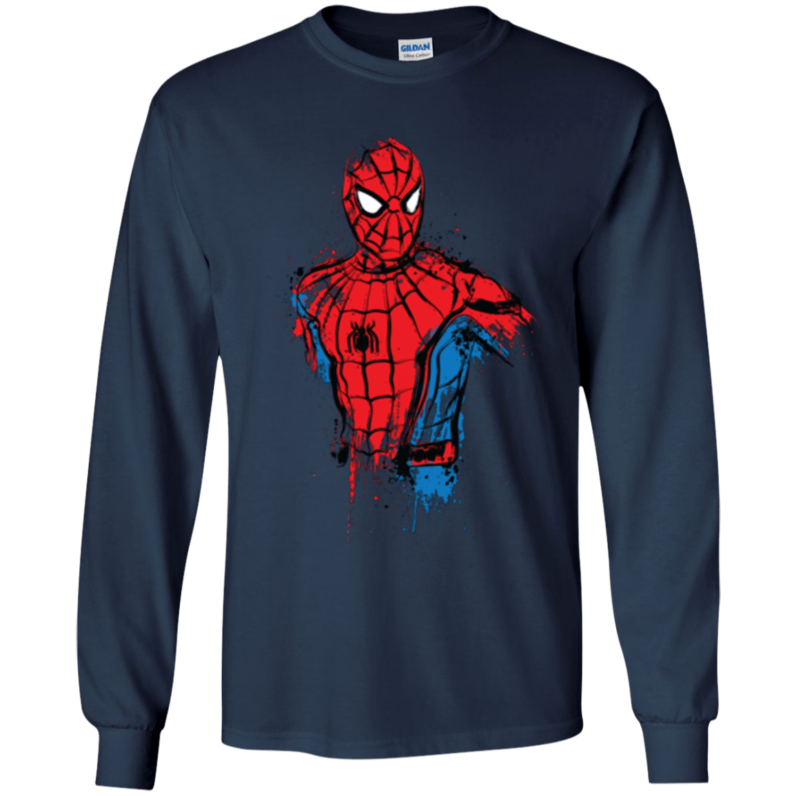 T-Shirts Navy / YS Spiderman- Friendly Neighborhood Youth Long Sleeve T-Shirt