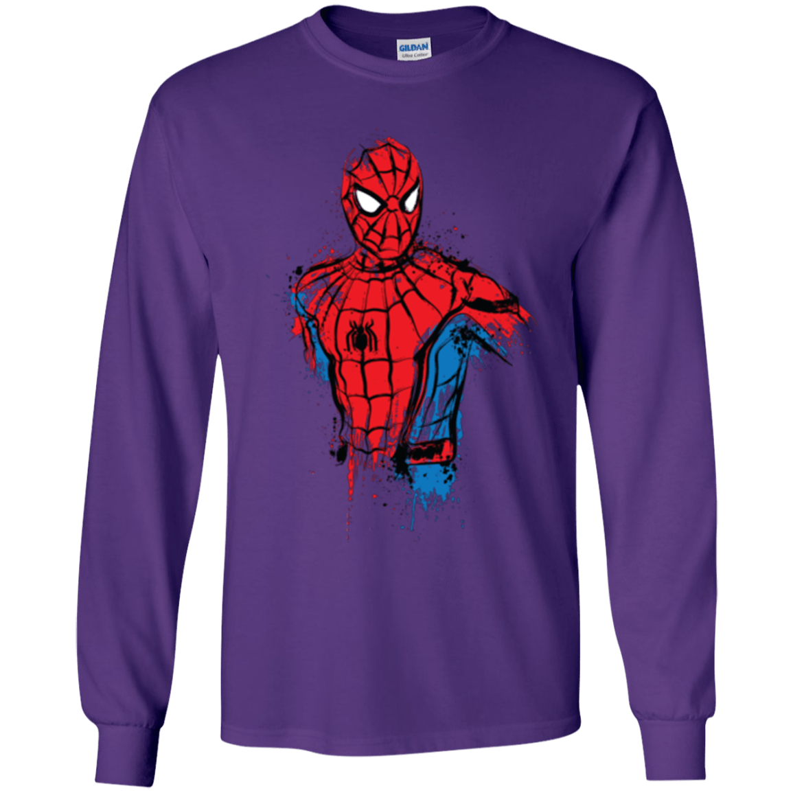 T-Shirts Purple / YS Spiderman- Friendly Neighborhood Youth Long Sleeve T-Shirt