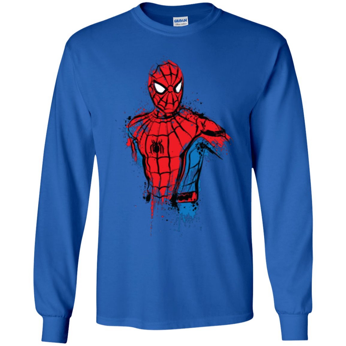T-Shirts Royal / YS Spiderman- Friendly Neighborhood Youth Long Sleeve T-Shirt