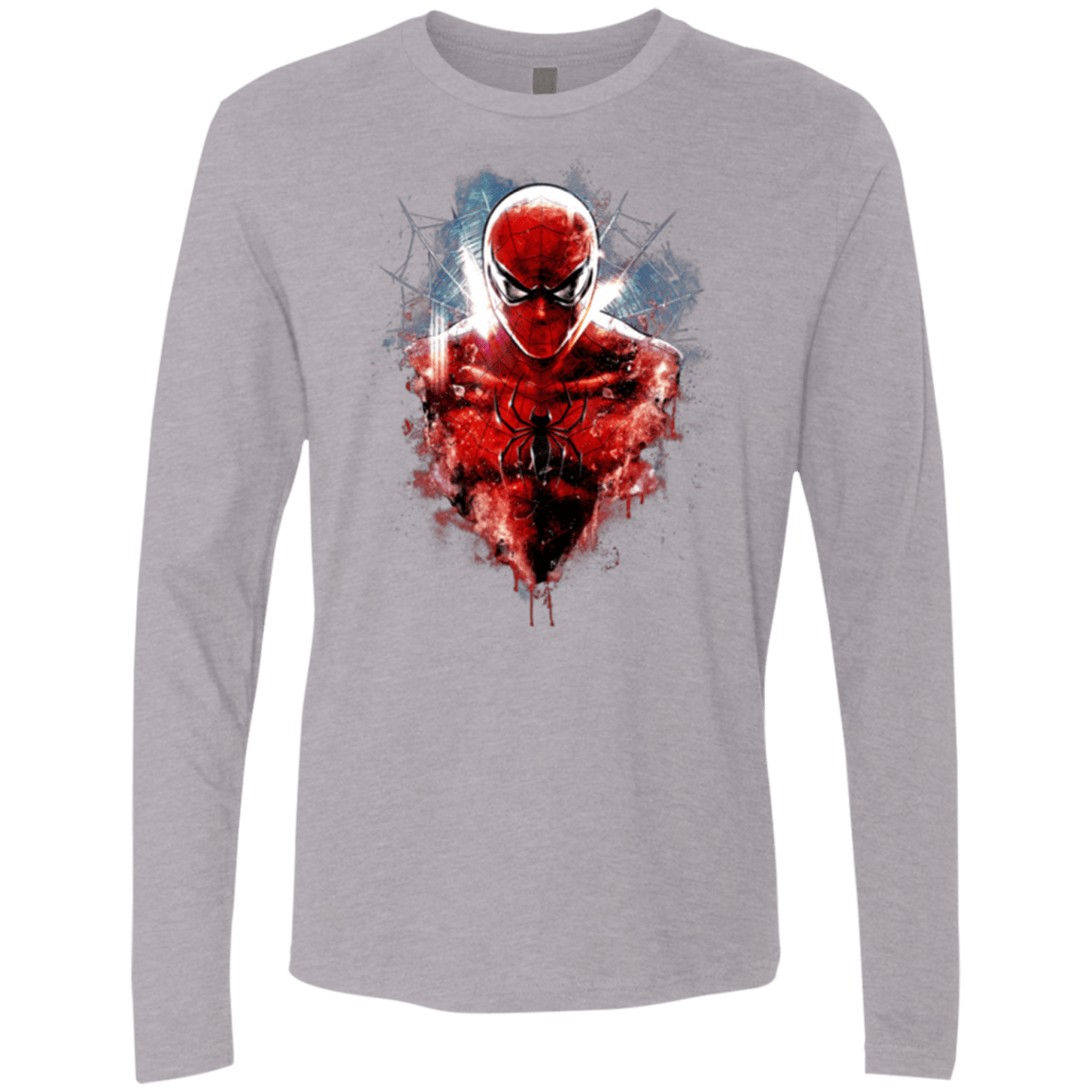 T-Shirts Heather Grey / Small Spiderman Men's Premium Long Sleeve