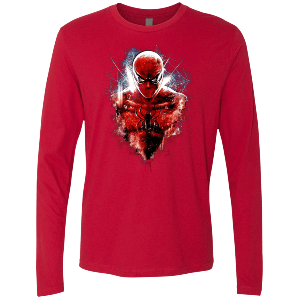 T-Shirts Red / Small Spiderman Men's Premium Long Sleeve
