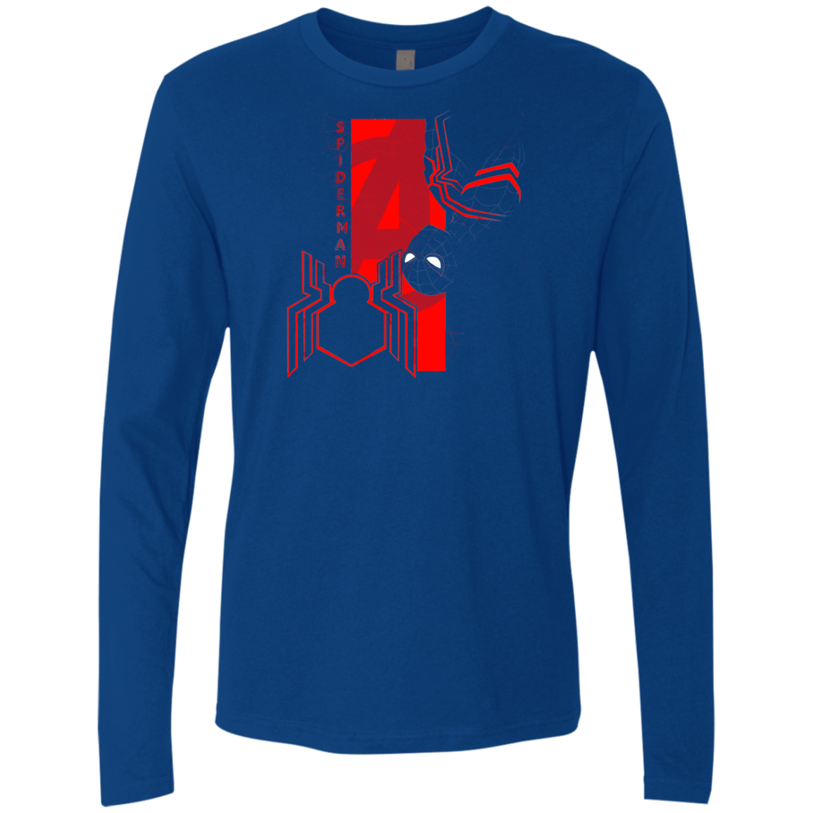 T-Shirts Royal / S Spiderman Profile Men's Premium Long Sleeve