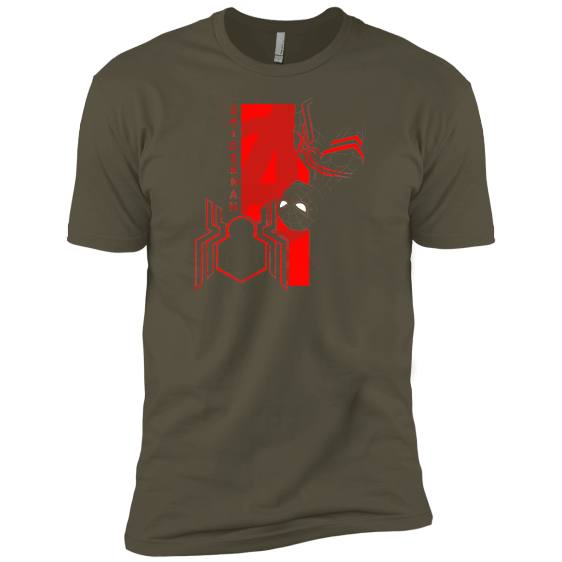 T-Shirts Military Green / X-Small Spiderman Profile Men's Premium T-Shirt