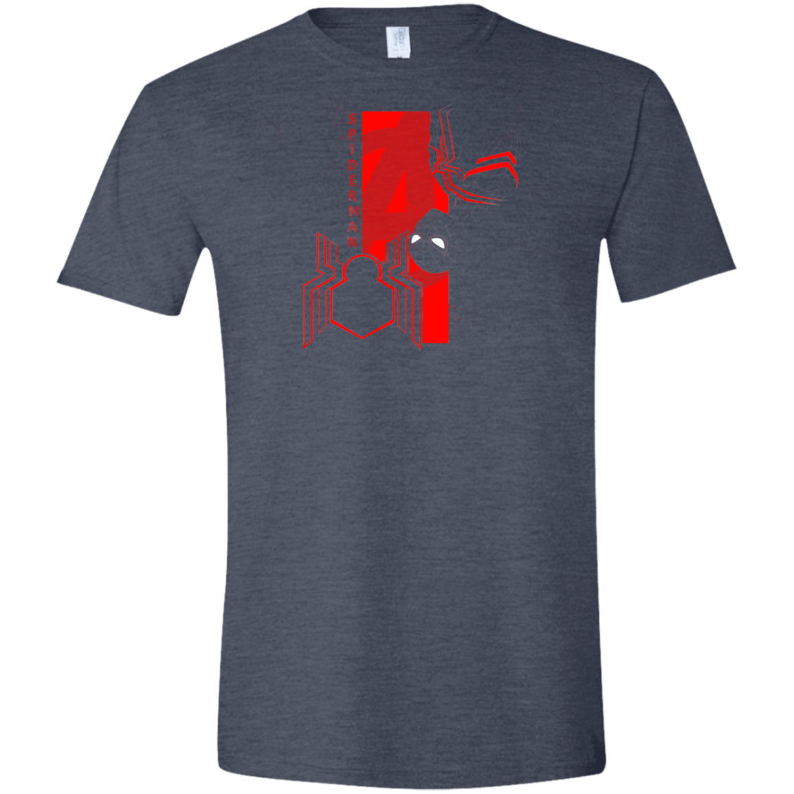 T-Shirts Heather Navy / S Spiderman Profile Men's Semi-Fitted Softstyle