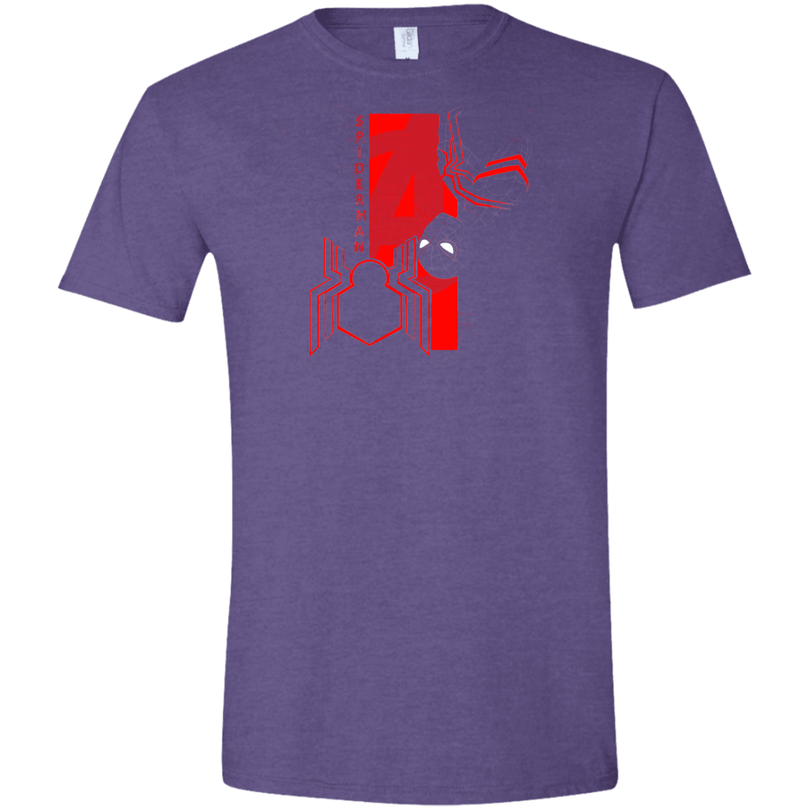 T-Shirts Heather Purple / S Spiderman Profile Men's Semi-Fitted Softstyle