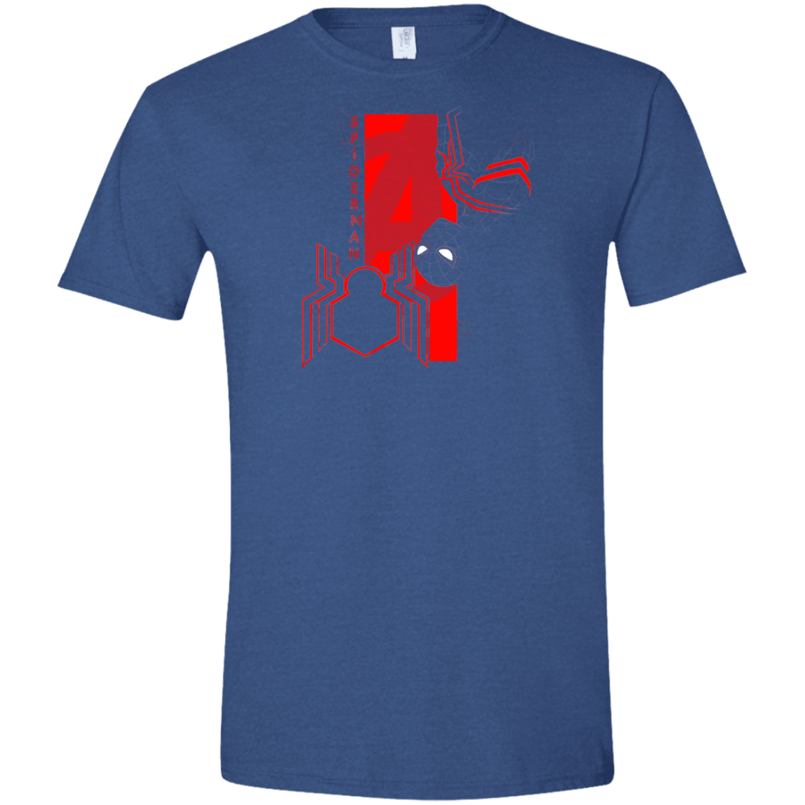 T-Shirts Heather Royal / X-Small Spiderman Profile Men's Semi-Fitted Softstyle
