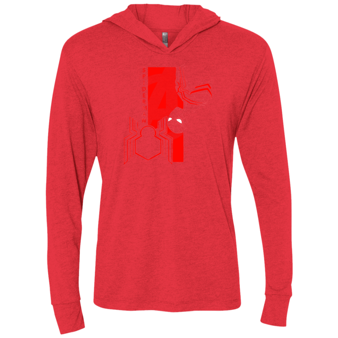 T-Shirts Vintage Red / X-Small Spiderman Profile Triblend Long Sleeve Hoodie Tee