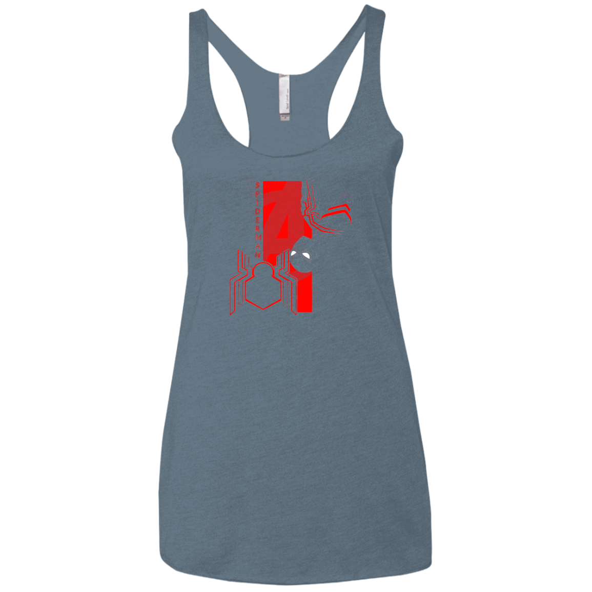 T-Shirts Indigo / X-Small Spiderman Profile Women's Triblend Racerback Tank