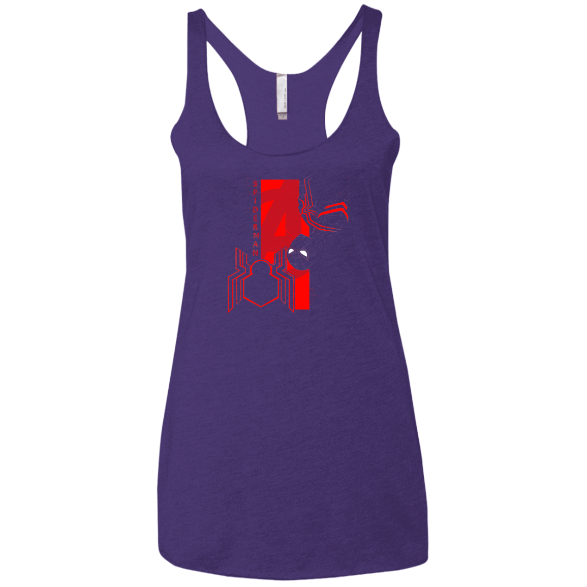 T-Shirts Purple Rush / X-Small Spiderman Profile Women's Triblend Racerback Tank