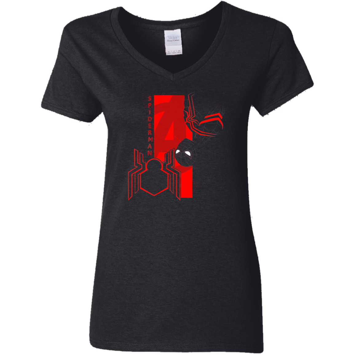 T-Shirts Black / S Spiderman Profile Women's V-Neck T-Shirt