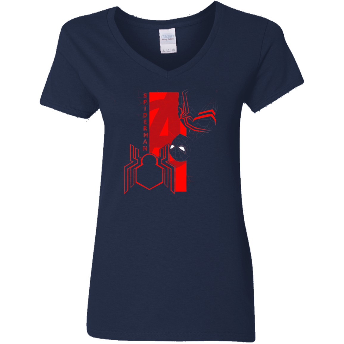 T-Shirts Navy / S Spiderman Profile Women's V-Neck T-Shirt