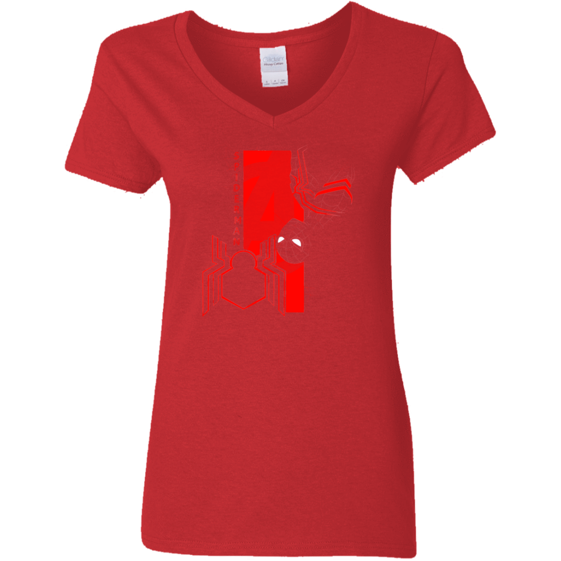 T-Shirts Red / S Spiderman Profile Women's V-Neck T-Shirt