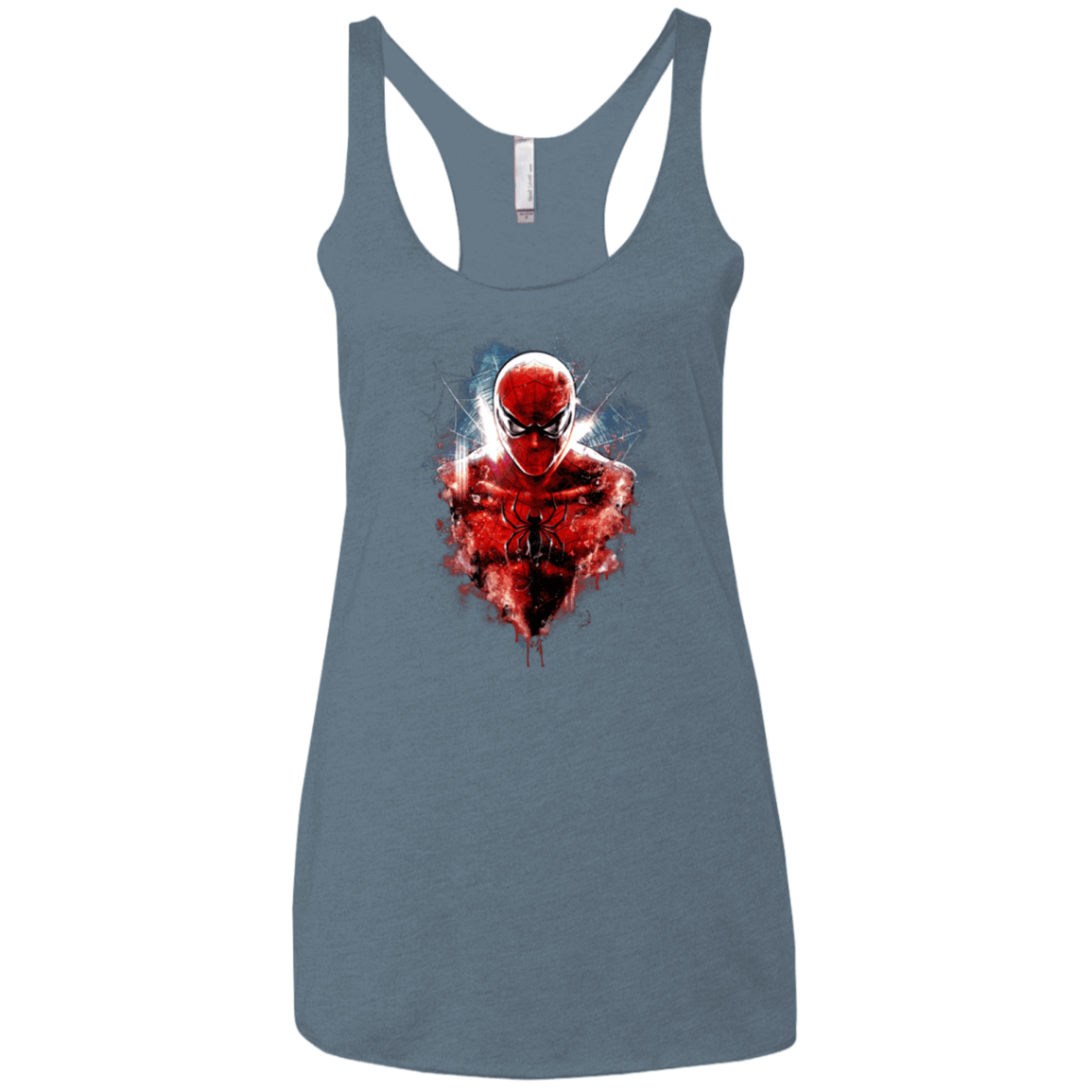T-Shirts Indigo / X-Small Spiderman Women's Triblend Racerback Tank