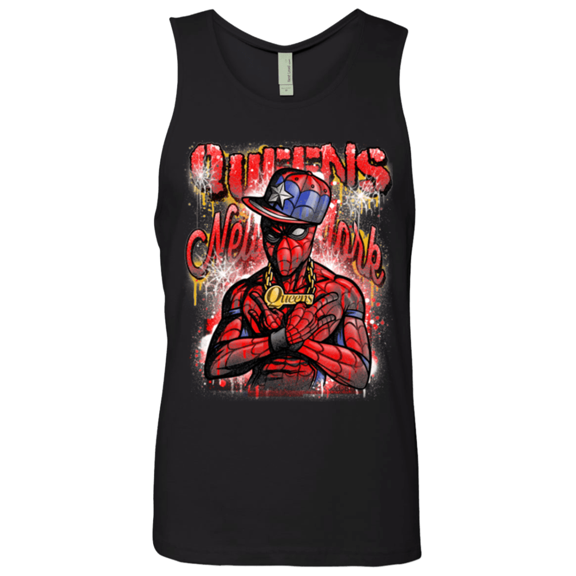T-Shirts Black / Small Spidey Queens Men's Premium Tank Top