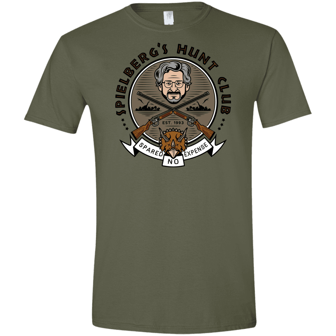 T-Shirts Military Green / S Spielbergs Hunt Club Men's Semi-Fitted Softstyle