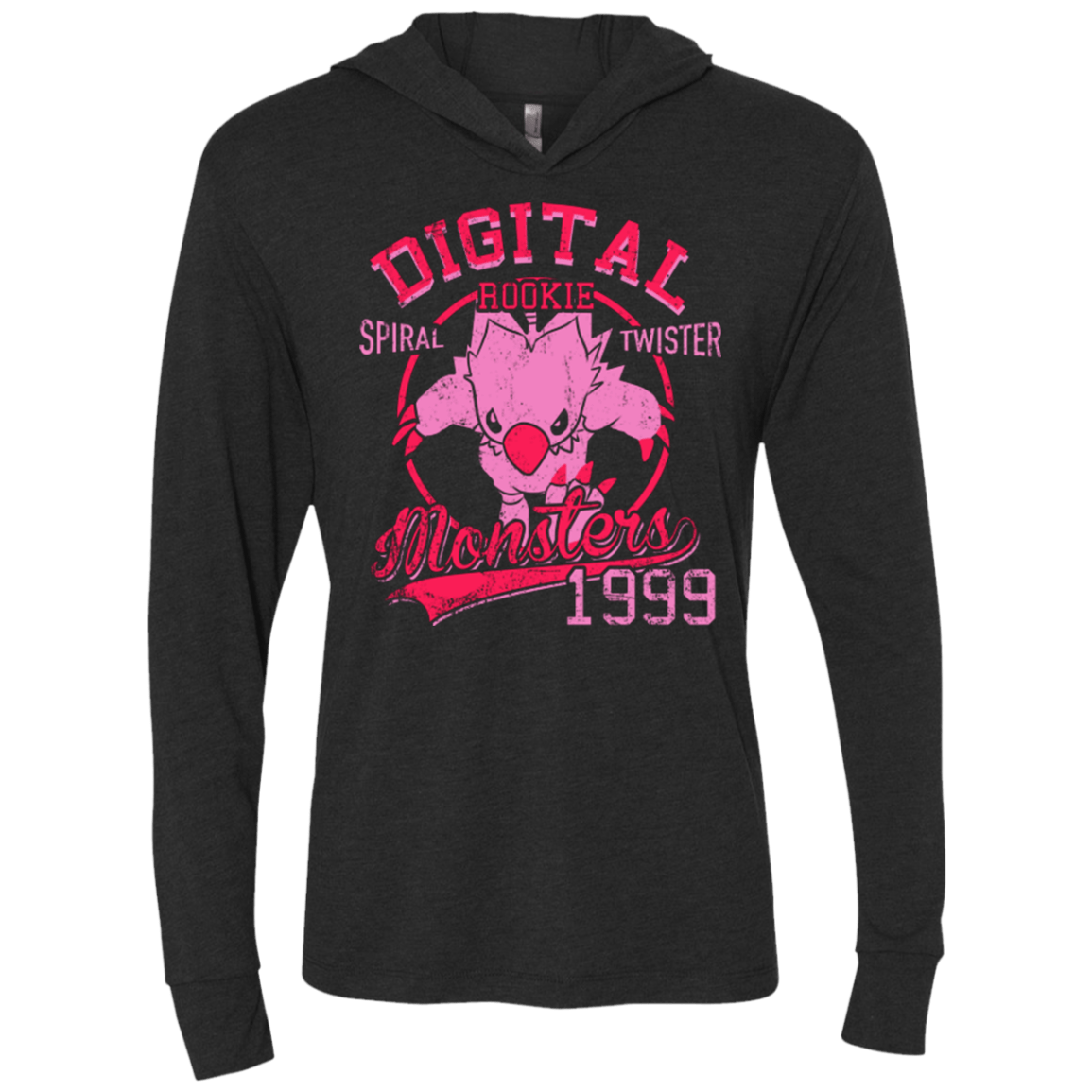 T-Shirts Vintage Black / X-Small Spiral Twister Triblend Long Sleeve Hoodie Tee