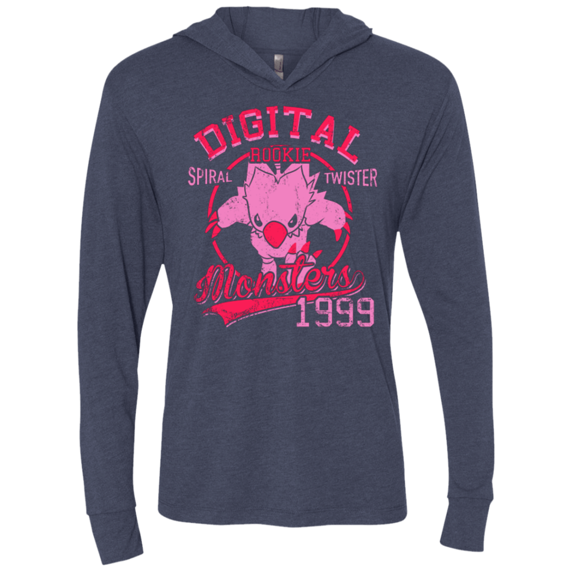 T-Shirts Vintage Navy / X-Small Spiral Twister Triblend Long Sleeve Hoodie Tee