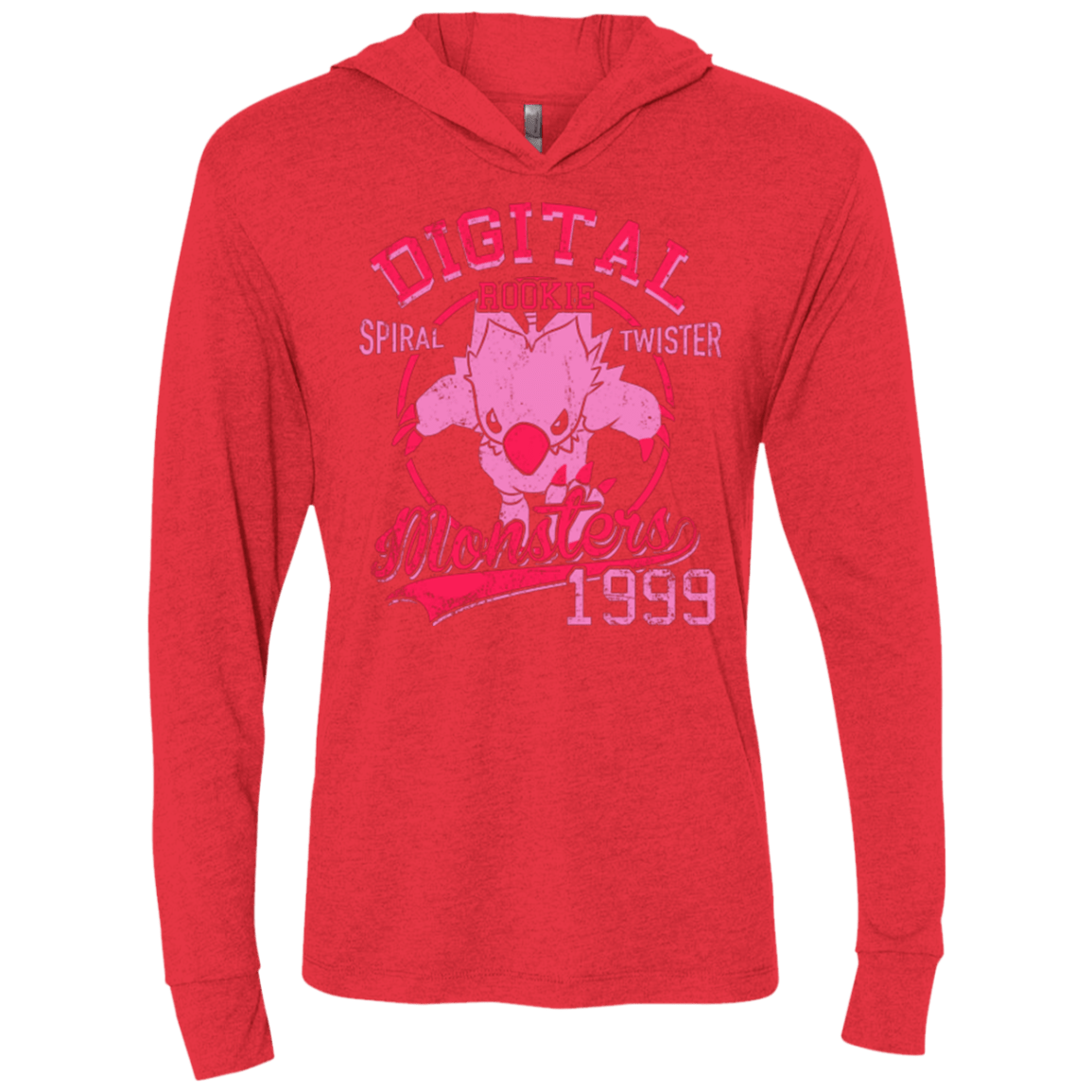 T-Shirts Vintage Red / X-Small Spiral Twister Triblend Long Sleeve Hoodie Tee