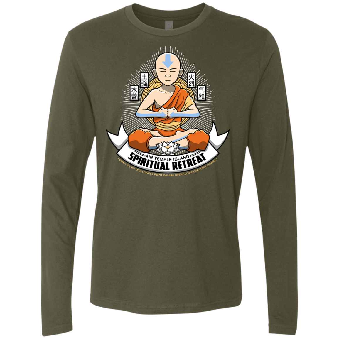 T-Shirts Military Green / Small SPIRITUAL RETREATT Men's Premium Long Sleeve