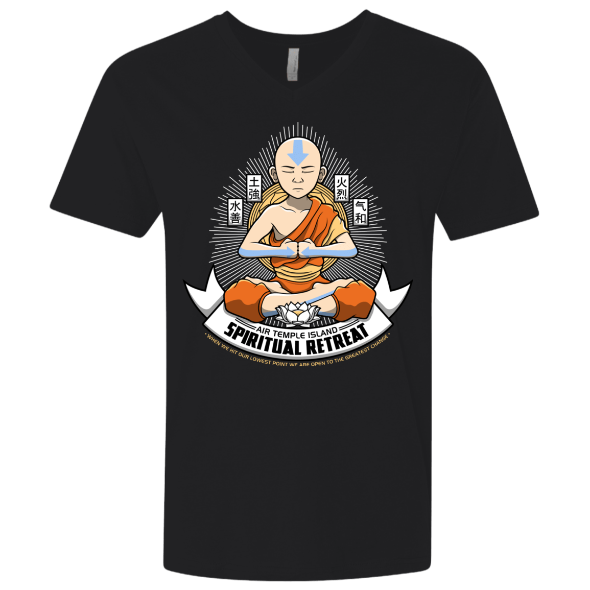 T-Shirts Black / X-Small SPIRITUAL RETREATT Men's Premium V-Neck