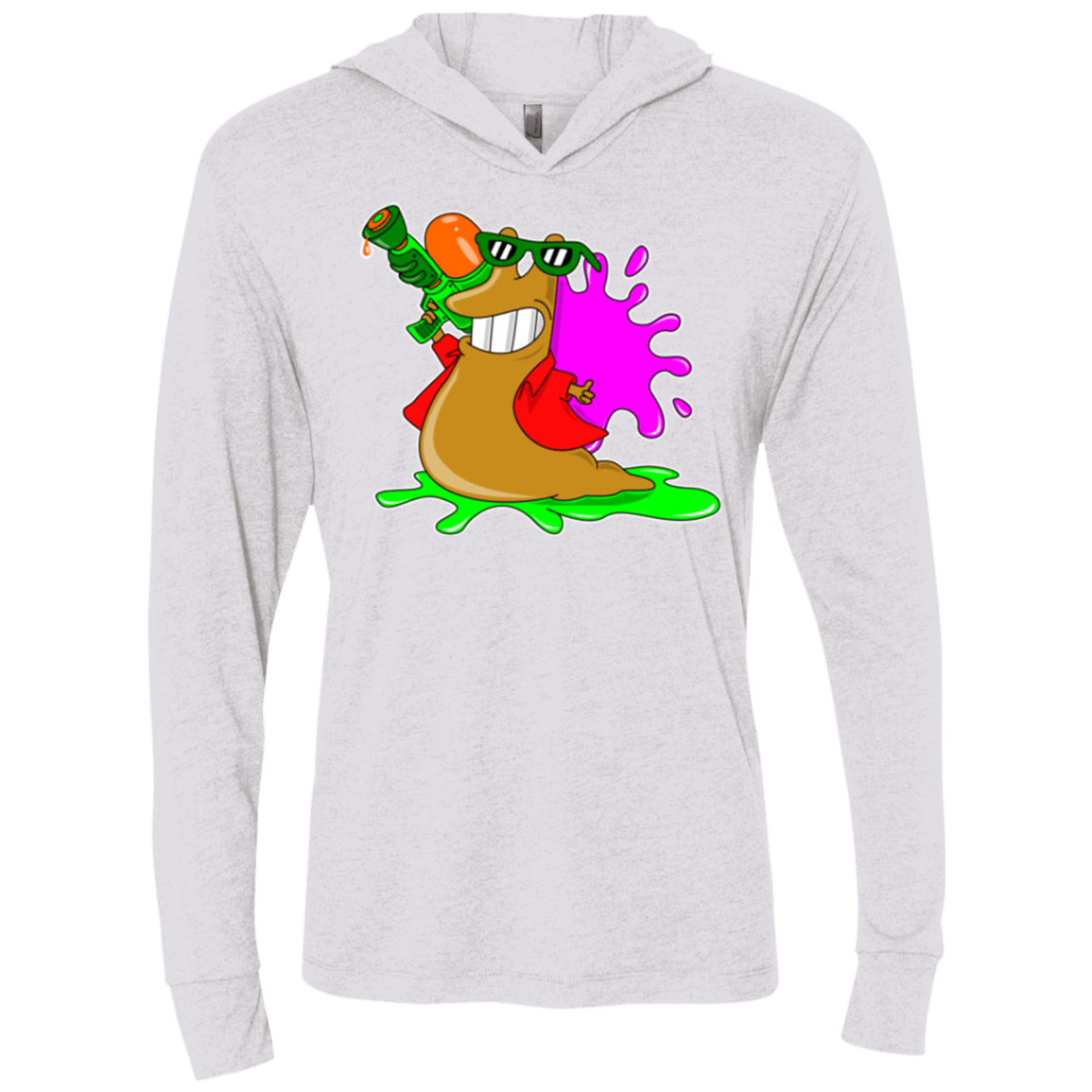 T-Shirts Heather White / X-Small Splash party Triblend Long Sleeve Hoodie Tee
