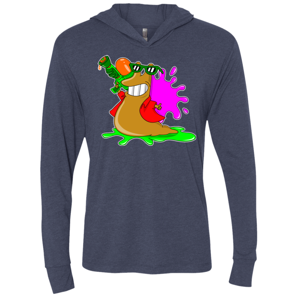 T-Shirts Vintage Navy / X-Small Splash party Triblend Long Sleeve Hoodie Tee