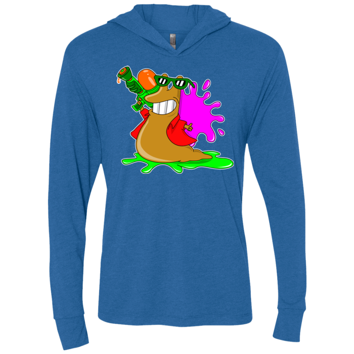 T-Shirts Vintage Royal / X-Small Splash party Triblend Long Sleeve Hoodie Tee