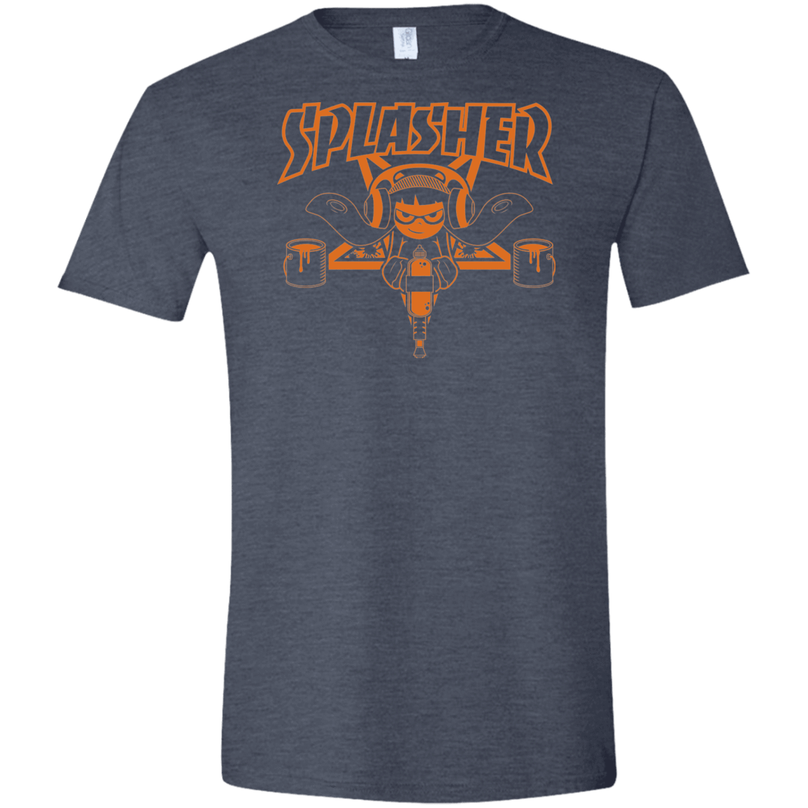 T-Shirts Heather Navy / S SPLASHER Men's Semi-Fitted Softstyle