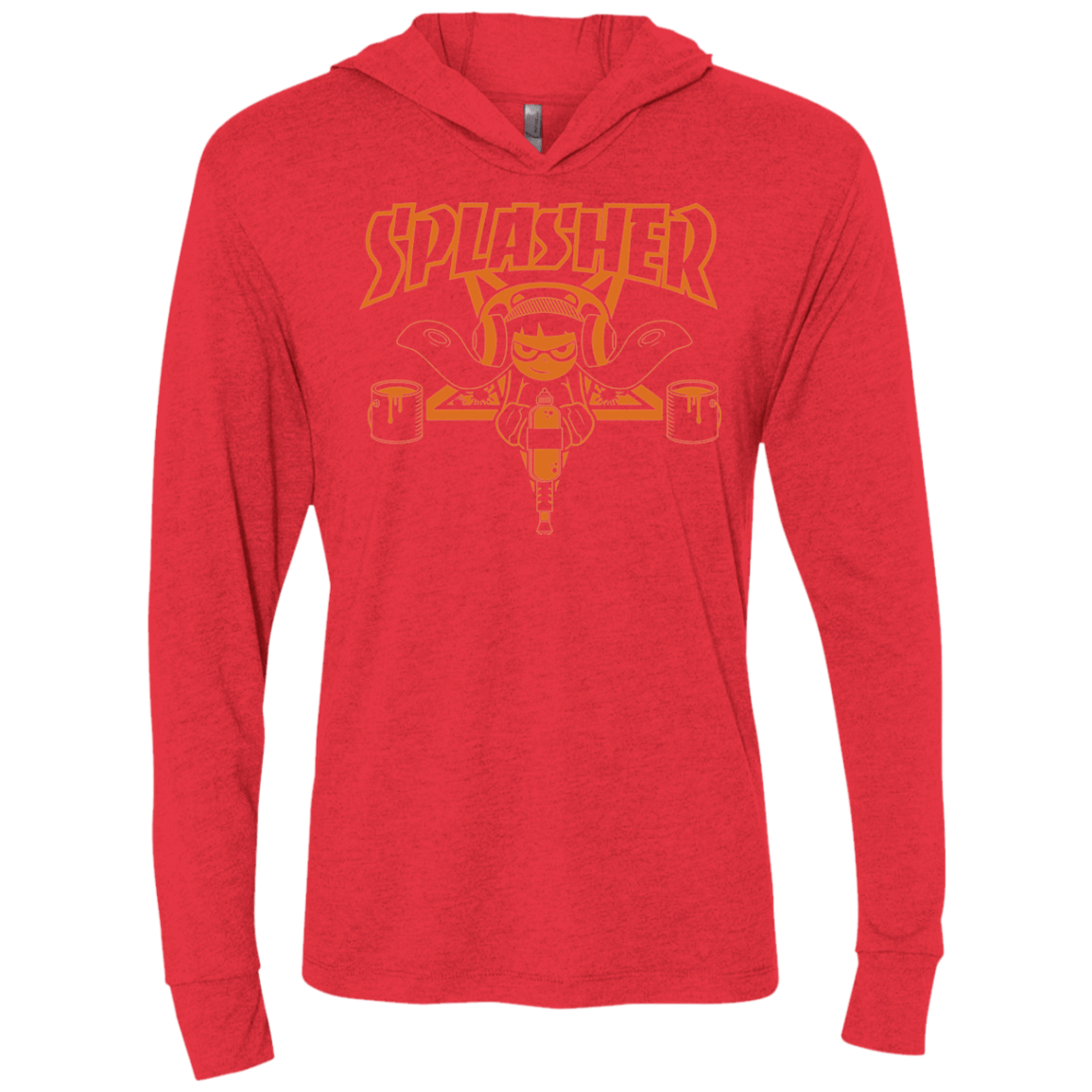 T-Shirts Vintage Red / X-Small SPLASHER Triblend Long Sleeve Hoodie Tee