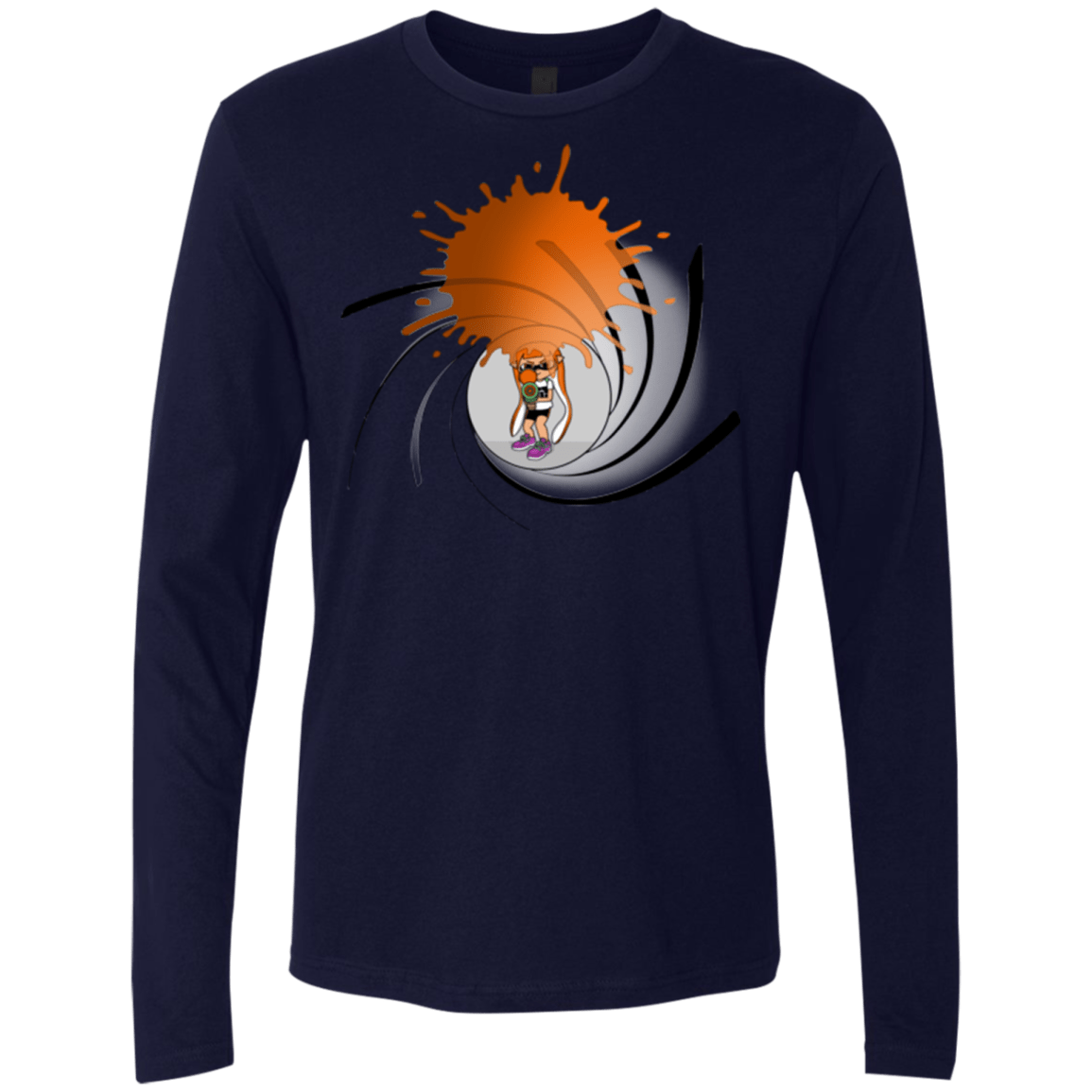 T-Shirts Midnight Navy / Small Splat 007 Men's Premium Long Sleeve