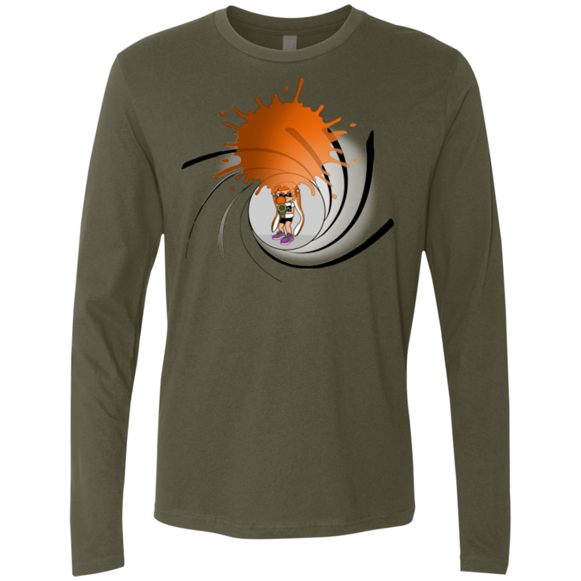 T-Shirts Military Green / Small Splat 007 Men's Premium Long Sleeve