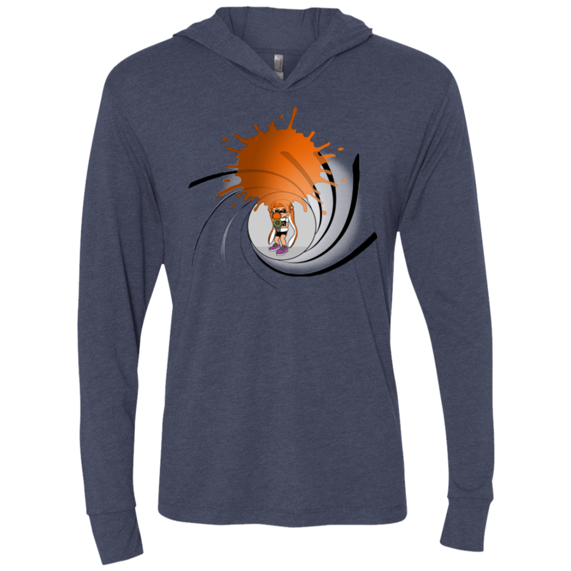 T-Shirts Vintage Navy / X-Small Splat 007 Triblend Long Sleeve Hoodie Tee