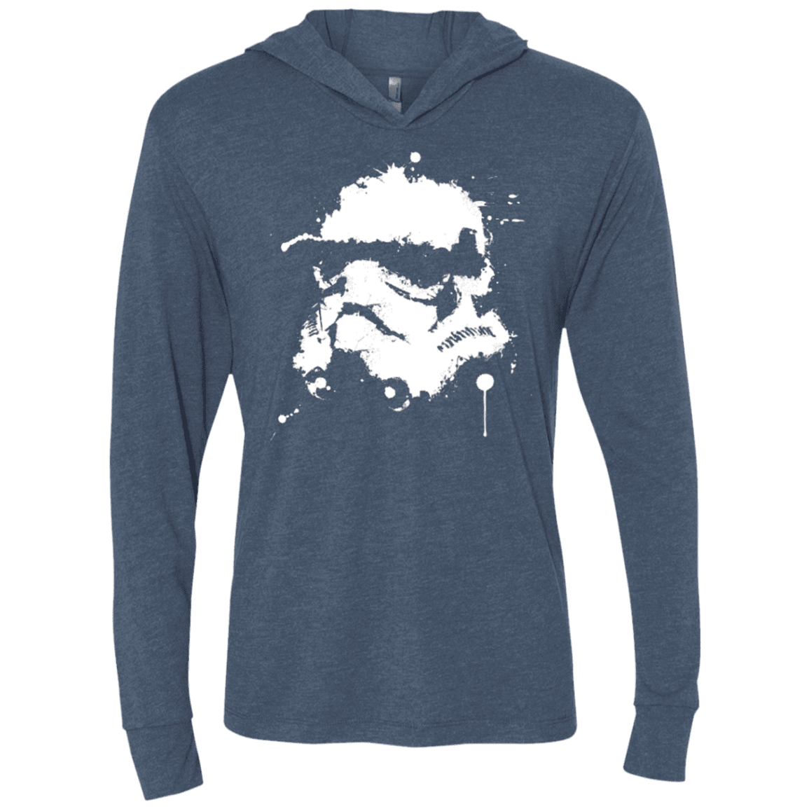 T-Shirts Indigo / X-Small Splatted Helmet Triblend Long Sleeve Hoodie Tee
