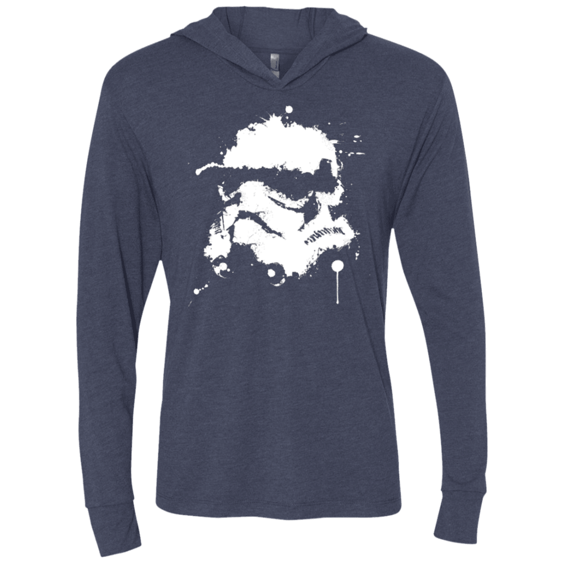 T-Shirts Vintage Navy / X-Small Splatted Helmet Triblend Long Sleeve Hoodie Tee