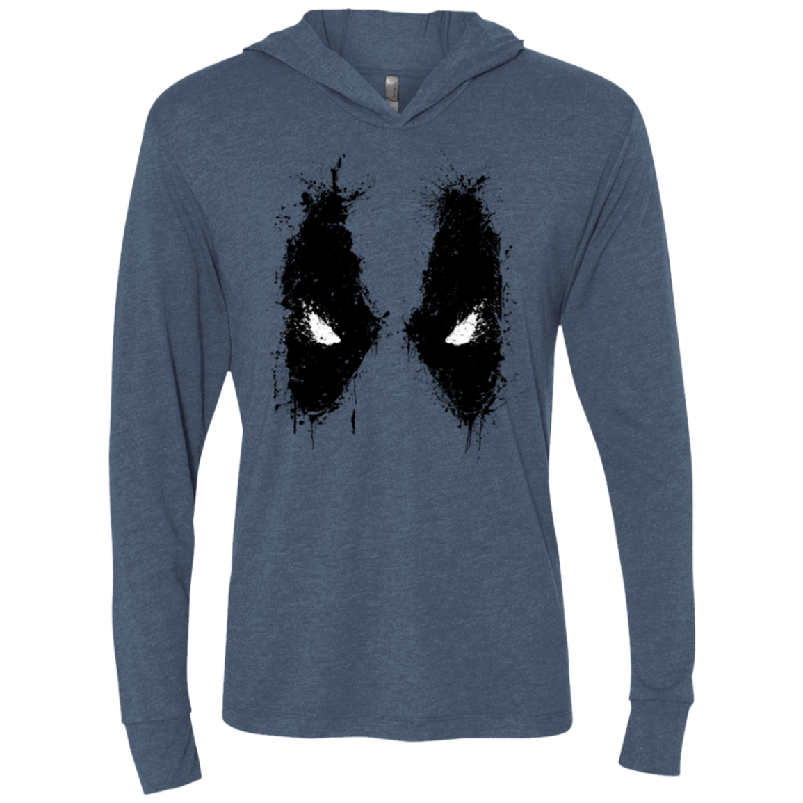 T-Shirts Indigo / X-Small Splatted Merc Triblend Long Sleeve Hoodie Tee