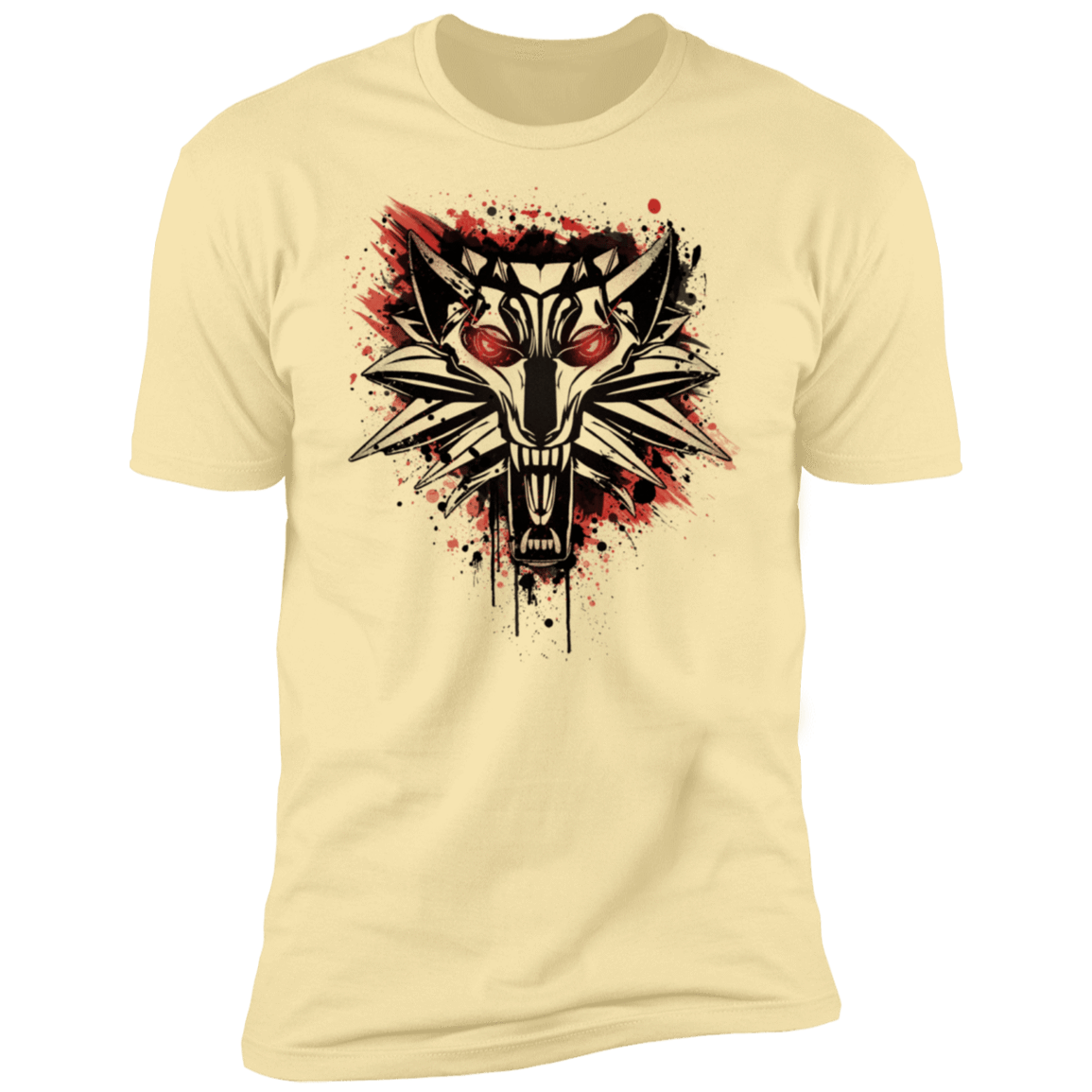 T-Shirts Banana Cream / S Splatter White Wolf Men's Premium T-Shirt