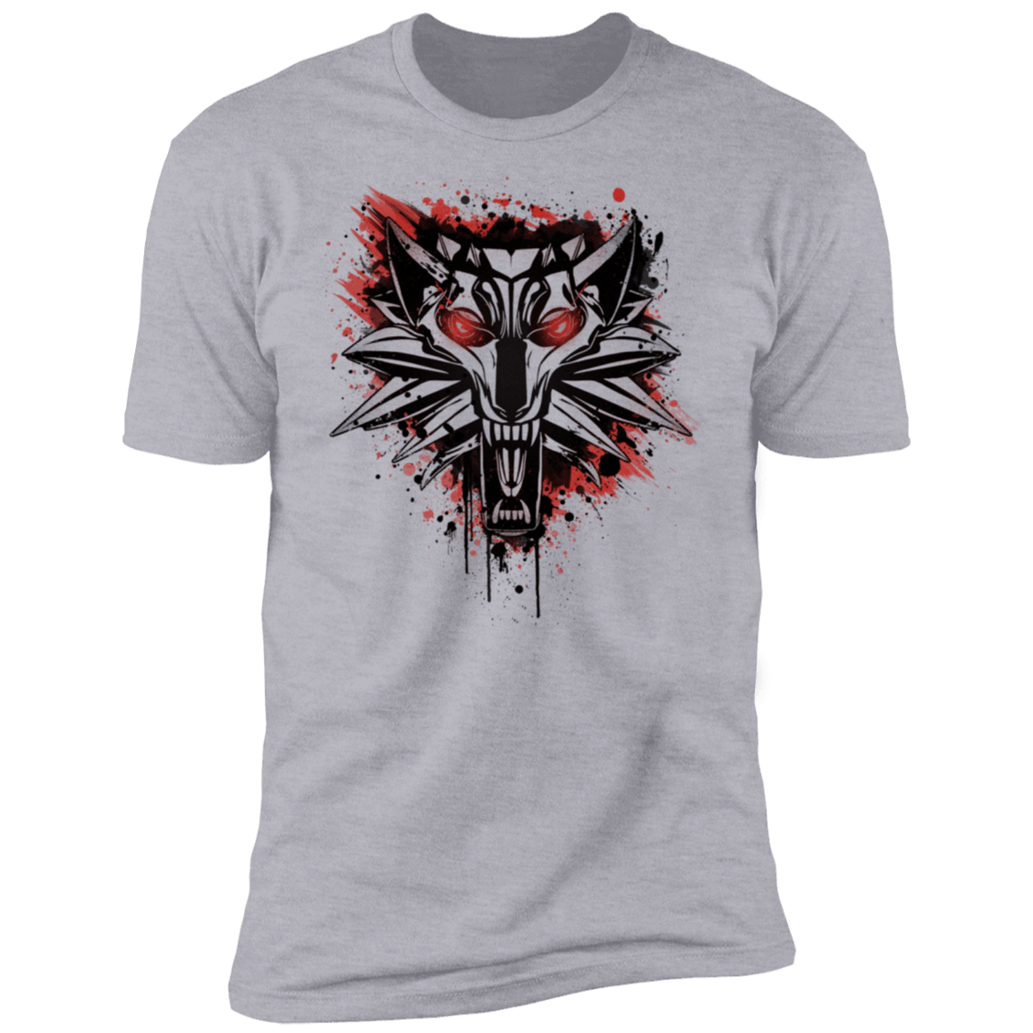 T-Shirts Heather Grey / S Splatter White Wolf Men's Premium T-Shirt