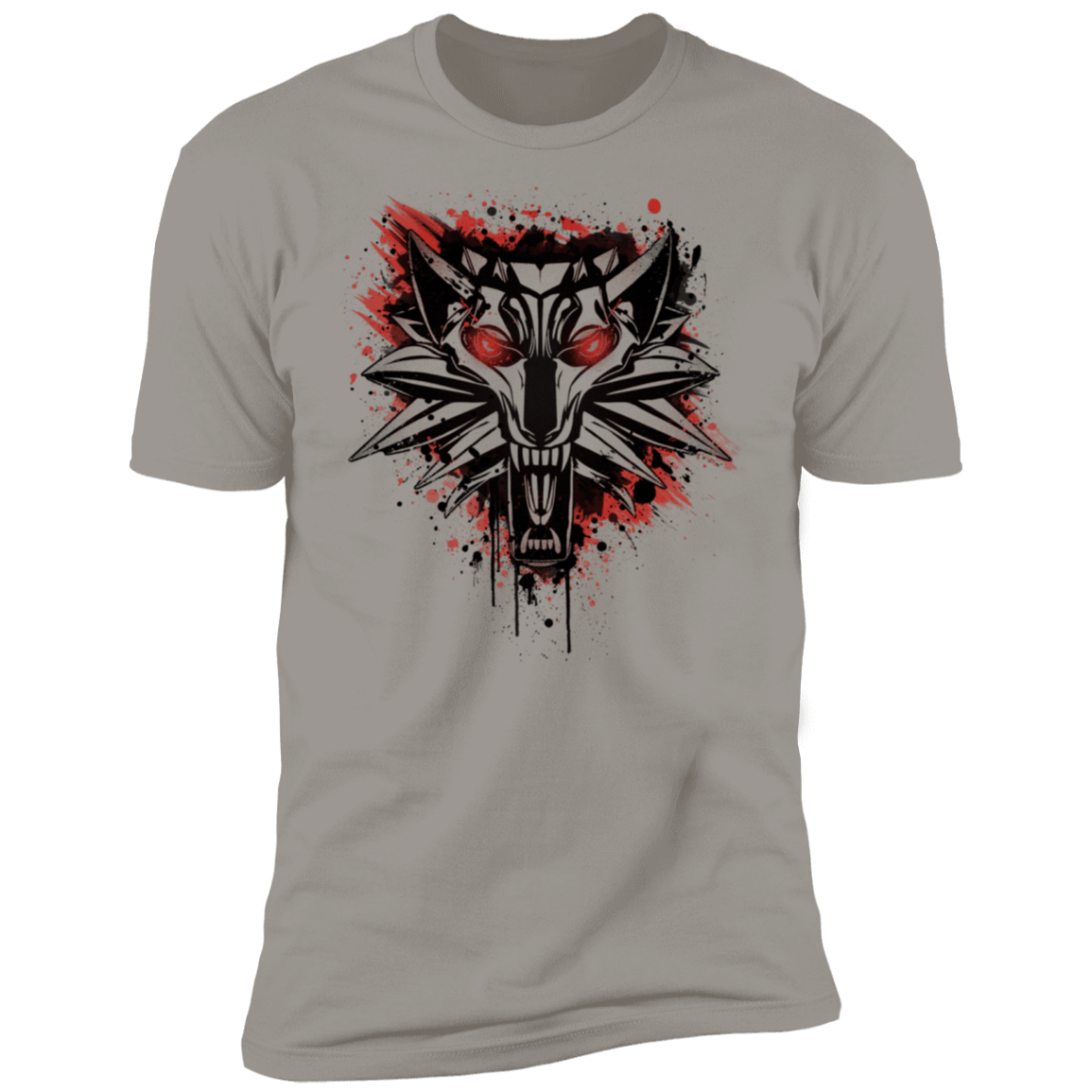 T-Shirts Light Grey / S Splatter White Wolf Men's Premium T-Shirt