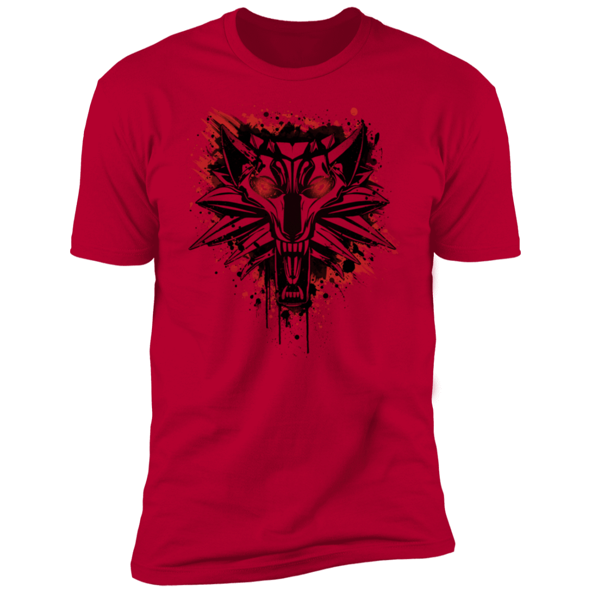 T-Shirts Red / S Splatter White Wolf Men's Premium T-Shirt