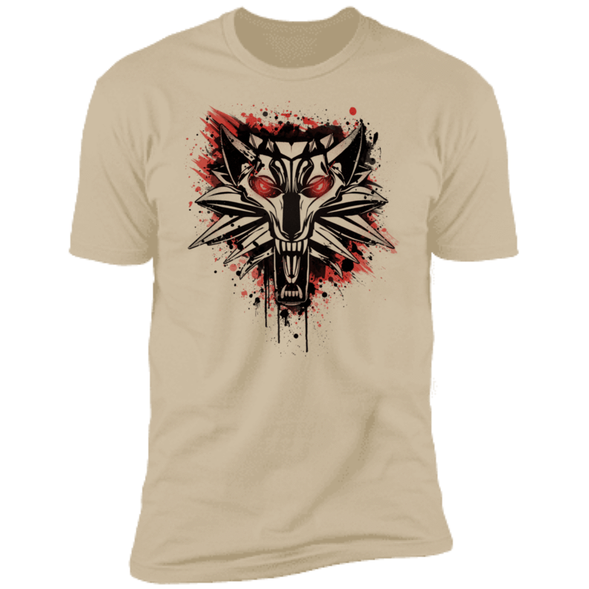 T-Shirts Sand / S Splatter White Wolf Men's Premium T-Shirt