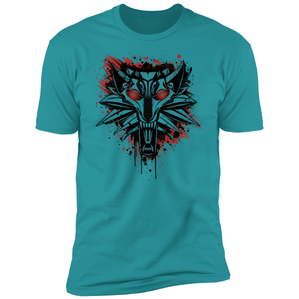 T-Shirts Tahiti Blue / S Splatter White Wolf Men's Premium T-Shirt