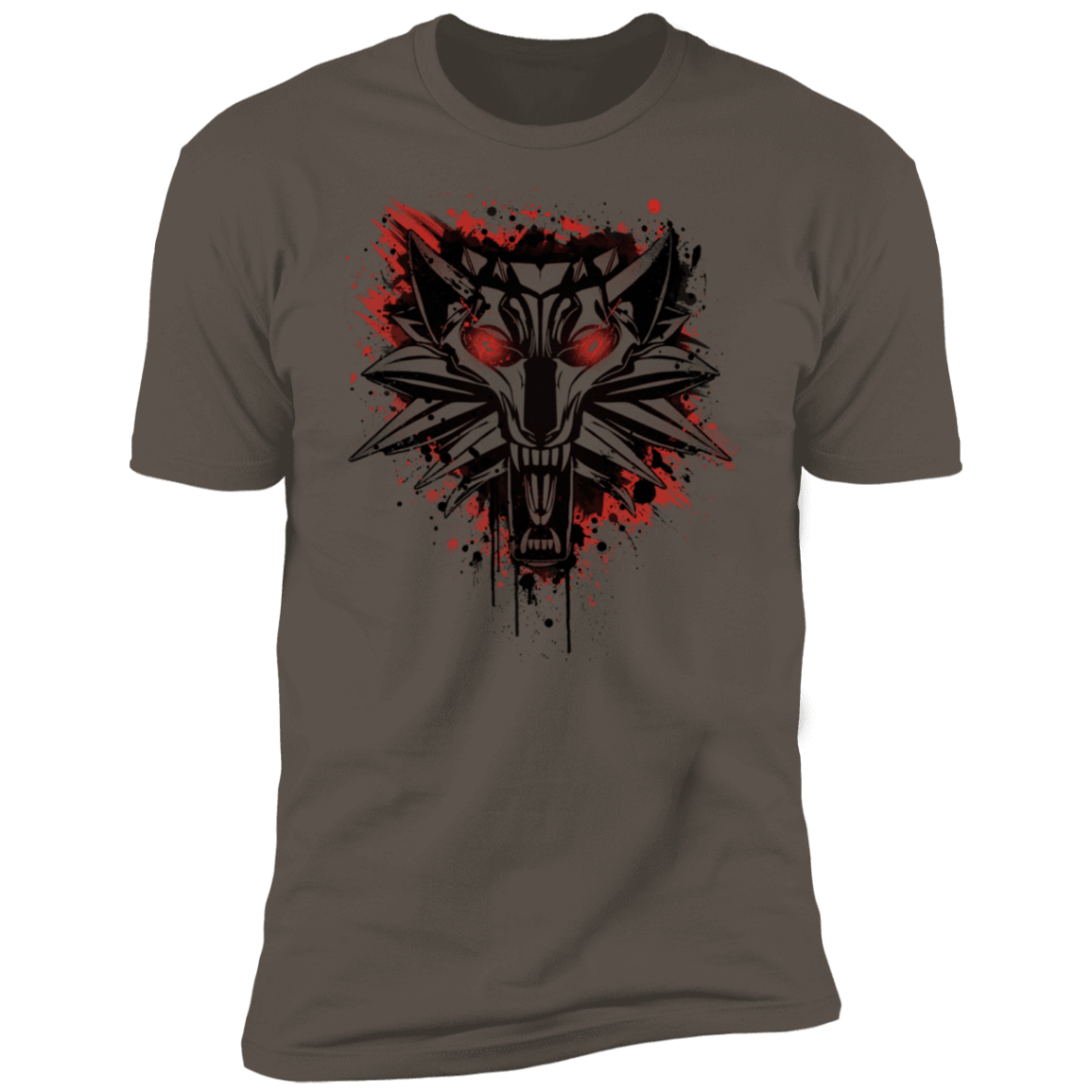 T-Shirts Warm Grey / S Splatter White Wolf Men's Premium T-Shirt