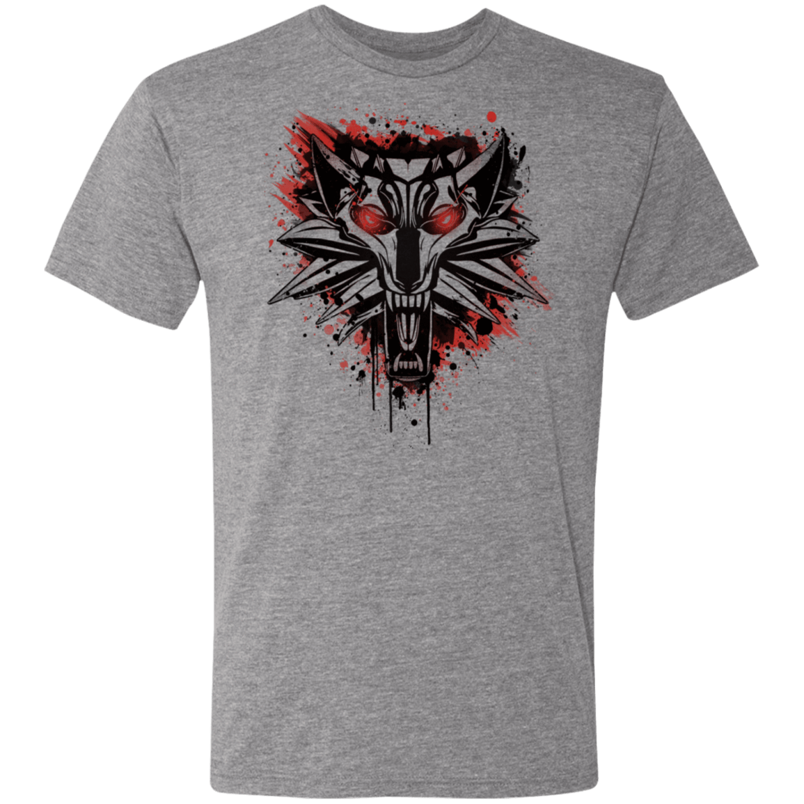 T-Shirts Premium Heather / S Splatter White Wolf Men's Triblend T-Shirt