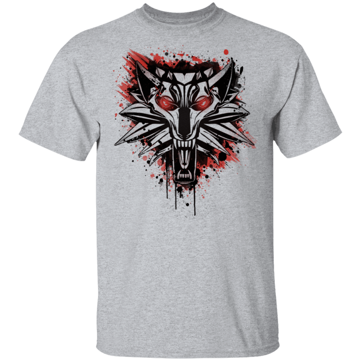 T-Shirts Sport Grey / S Splatter White Wolf T-Shirt