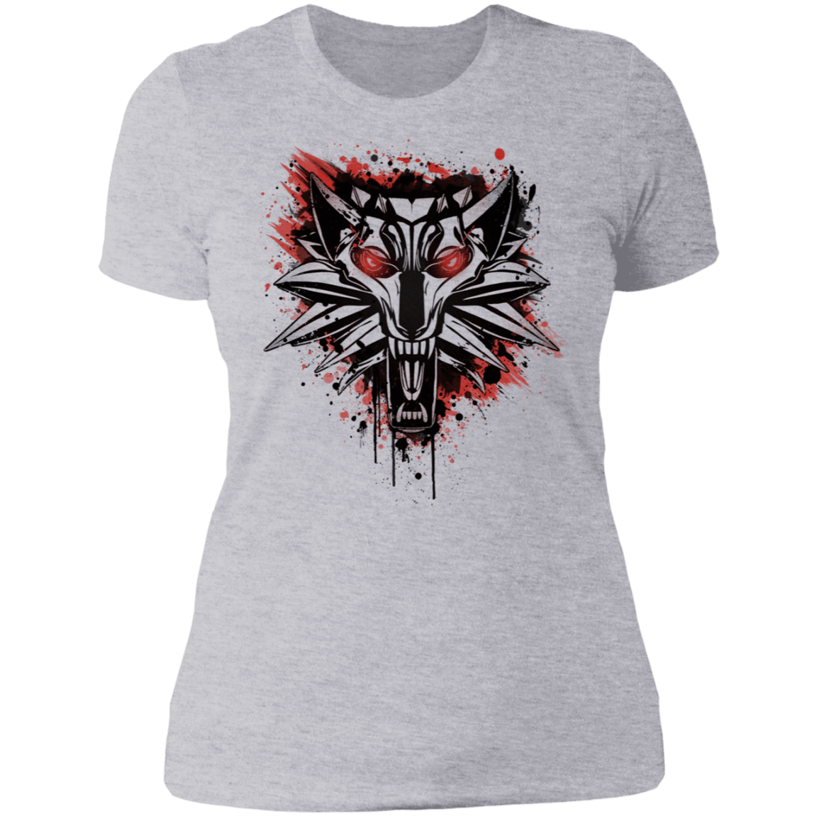 T-Shirts Heather Grey / S Splatter White Wolf Women's Premium T-Shirt