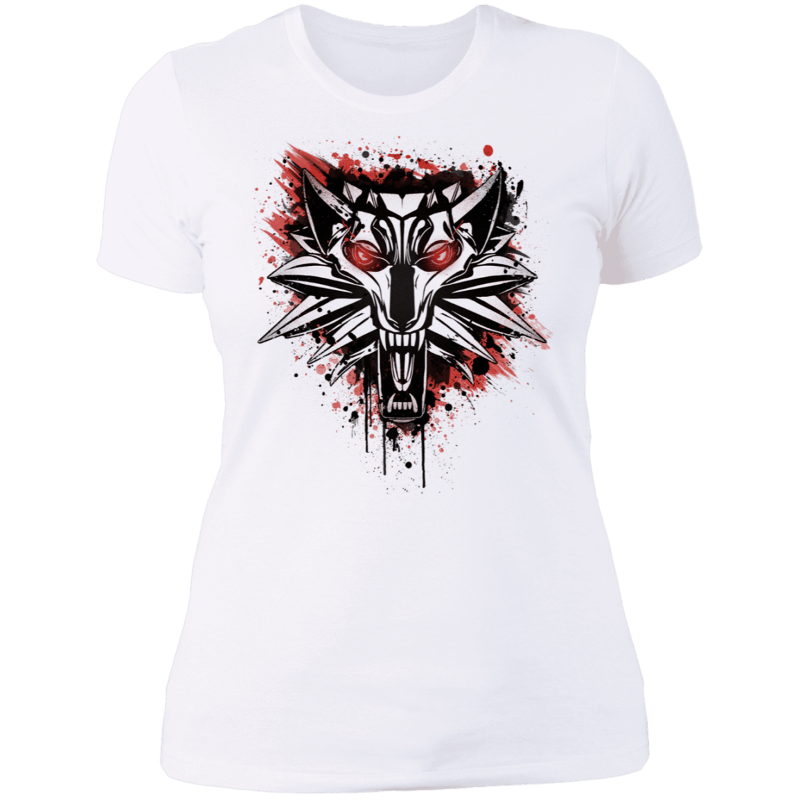 T-Shirts White / S Splatter White Wolf Women's Premium T-Shirt