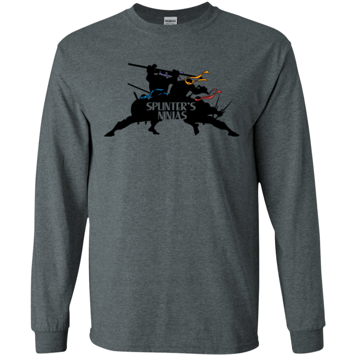 T-Shirts Dark Heather / S Splinters Ninjas Men's Long Sleeve T-Shirt