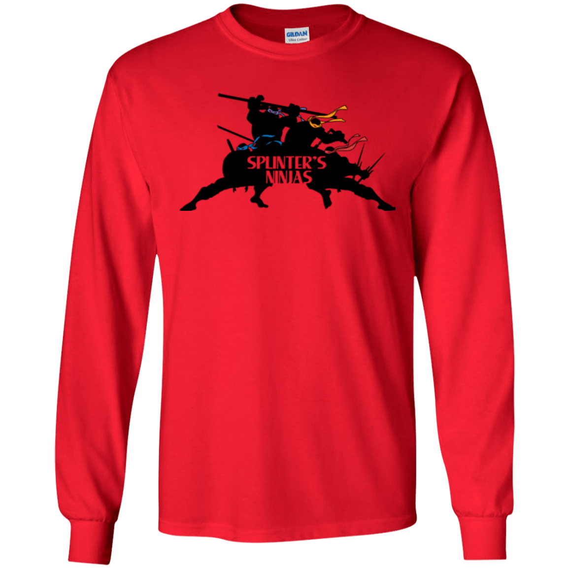 T-Shirts Red / S Splinters Ninjas Men's Long Sleeve T-Shirt