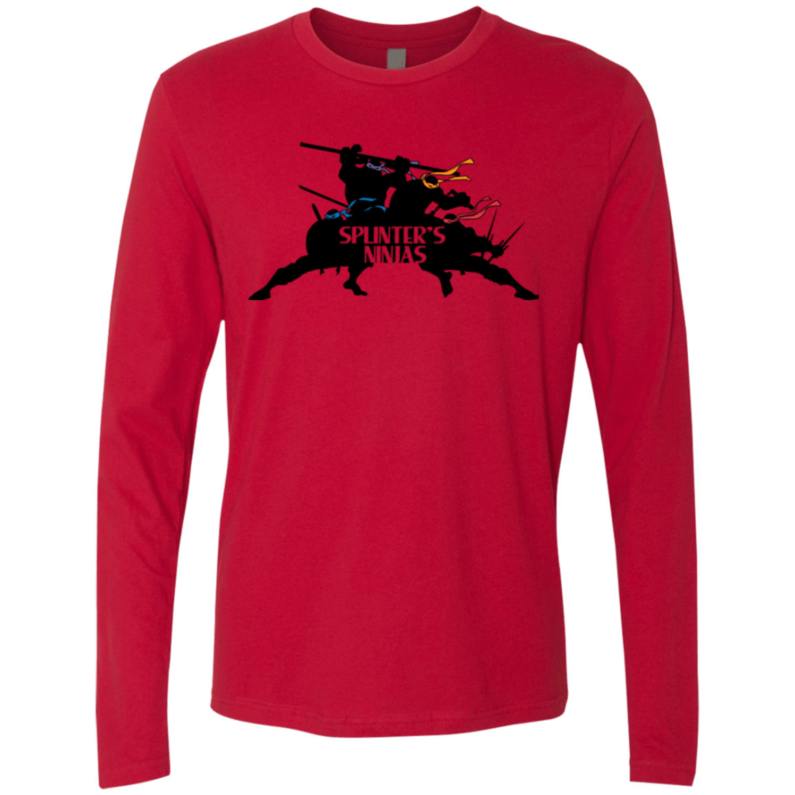T-Shirts Red / S Splinters Ninjas Men's Premium Long Sleeve
